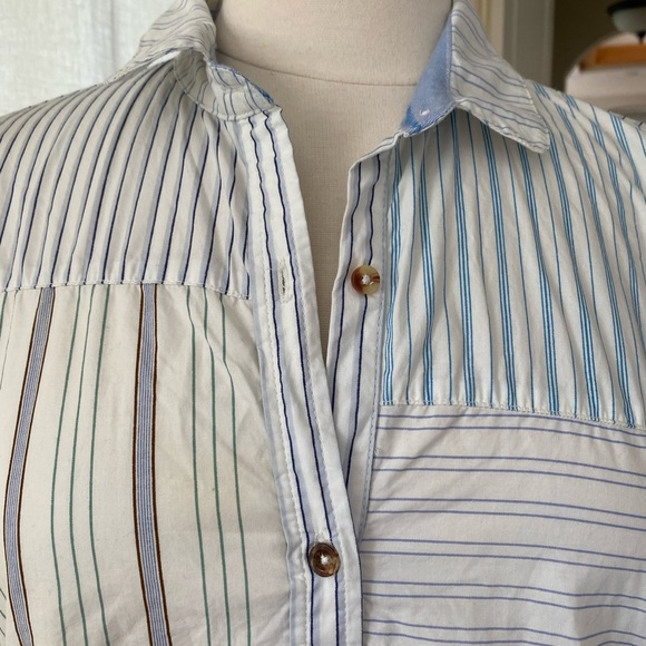 Anthropology Holding Horses Striped Button-Down Tunic XS - Picture 3 of 6
